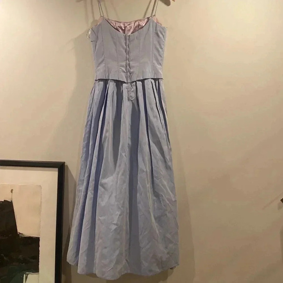 Jessica McClintock Gunnesax sz 9/10 acetate gown with netted skirting under - Picture 4 of 8